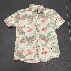 VSTR Hawaian Flamingo Print Men's Shirt M